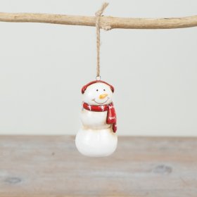 Give your tree a touch of charm with this adorable snowman ornament.