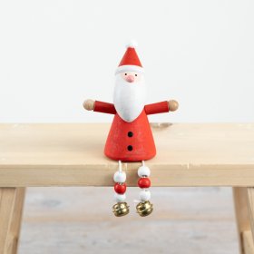 Santa Wood Decoration, 10cm 