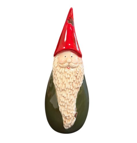 Red & Green Santa Ornament, 17.cm