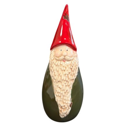 Red & Green Santa Ornament, 17.cm