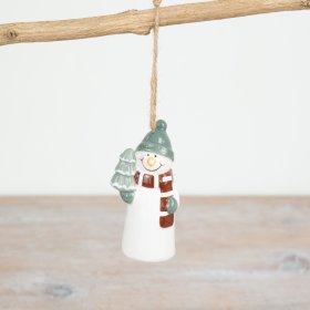 Get into the holiday spirit with this must-have snowman decoration for any Christmas enthusiast.