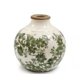 an elegant green flower design planter 