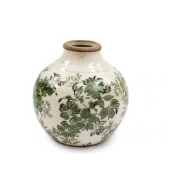 Flower Vase Green, 17cm 