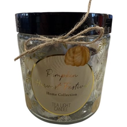 Pumpkin Tealights In Jar, Pack of 15