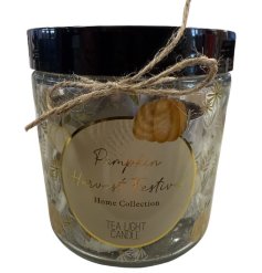 Fall in love with our Pk15 Tealights In Jar - Pumpkin, the ultimate autumn home decor essential 