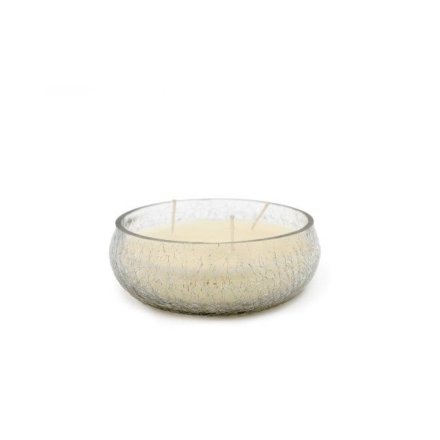Crackle Glass Wax Bowl, 15cm 