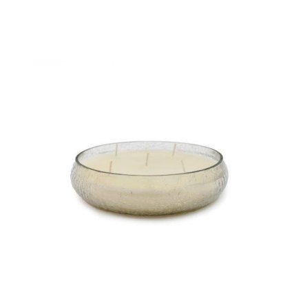 Crackle Glass Candle Holder 20cm
