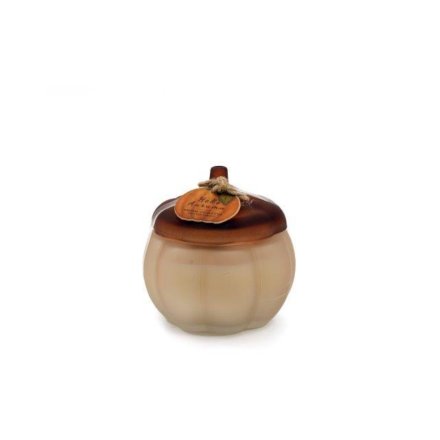 Pumpkin Spice Glass candle, 12cm 