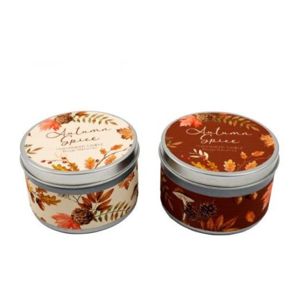 2/A Autumn Tin Candle, 25cm  