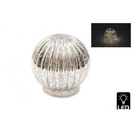 12cm Silver LED Mercury Ball