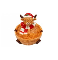 Add a touch of rustic charm to your table with this Highland cow bowl 