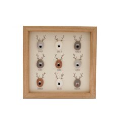 Pebble Reindeer Plaque, 25cm 