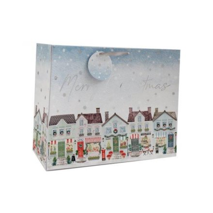 33cm Xmas Shops Gift Bag