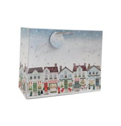 33cm Xmas Shops Gift Bag