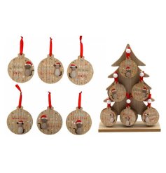 Festive Pebble Cat & Dog Hanger 6/a