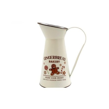 25cm Gingerbread Themed Bakery Jug Vase