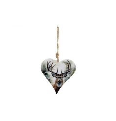 Hanging Deer Heart Deco, 20cm 