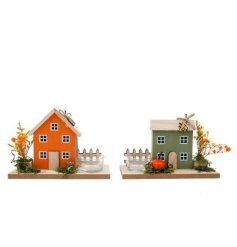 2/A Autumn House Candle Holders, 18cm 