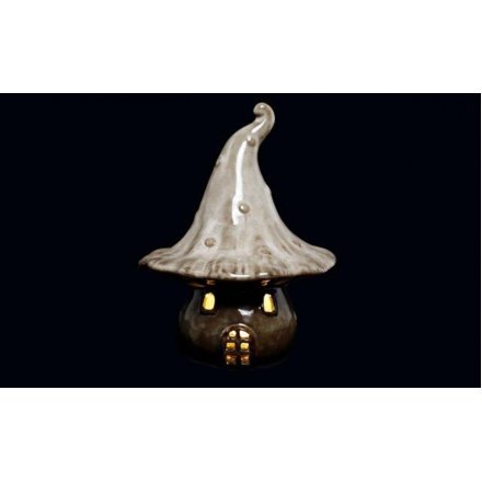 LED Mushroom House, 18cm 