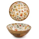 Gingerbread Wooden Enamel Bowl