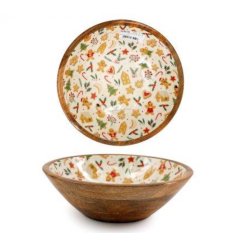 25cm Gingerbread Enamel Bowl
