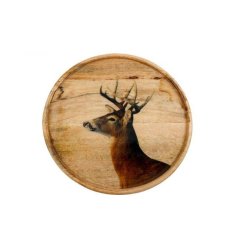 30cm Wooden Round Plate