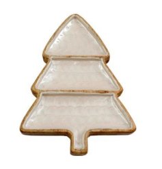 Wooden Tree Platter, 30cm 