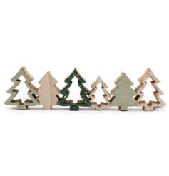 Xmas Trees Wooden Decoration