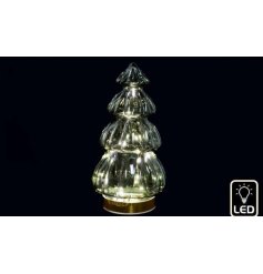 LED Glass Tree Decoration 28cm