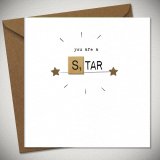 Shower your loved ones with star-quality love and elegance with our A Star Greetings Card.
