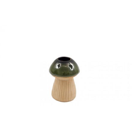 Glazed Mushroom Candle holder, 9.9cm 
