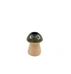 small glazed mushroom candle holder 