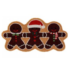 Gingerbread Men Doormat, 68cm 