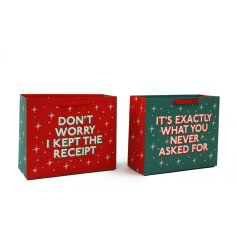Xmas Fun Type Gift Bag 23cm