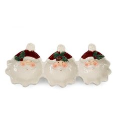 Triple Santa Plate, 38cm 