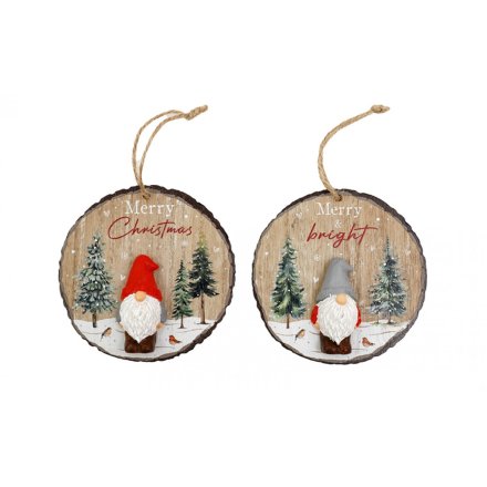 2/A Round Gonk Hanging Plaque, 10cm 