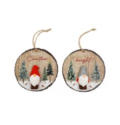 2/A Round Gonk Hanging Plaque, 10cm 