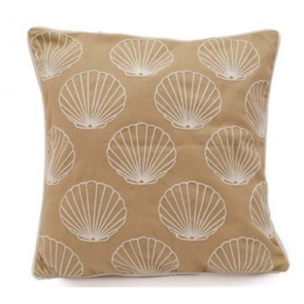 45cm Embroidered Shell Cushion
