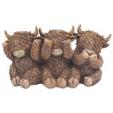 Bringing a touch of Scottish countryside charm into your home with our Highland Cow Trio Ornament.