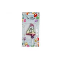 Light up your party with this 6cm Rainbow Balloon Candle!