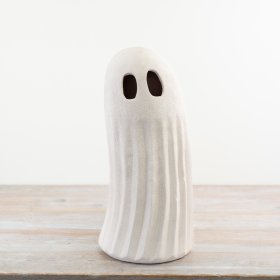 Get ready for a fright with our standing white ghost decoration. 
