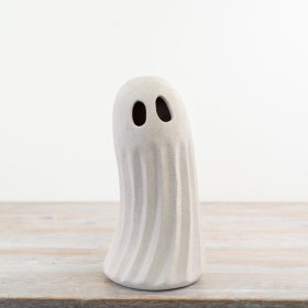 Elevate your Halloween decorations with this spooky standing ghost decor. Perfect for indoor or outdoor use.