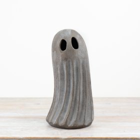 Add a spooky touch to your home decor with our ethereal grey ghost figurine