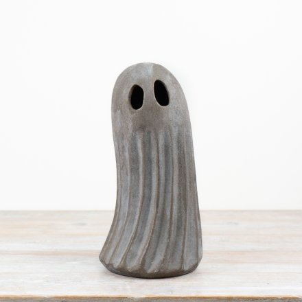 grey standing ghost decoration for indoor or outdoor use 