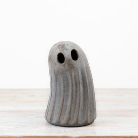 Get ready for Halloween with our unique standing stoneware ghost. 