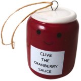 Celebrate the season with this cute 4.6cm ceramic Cranberry Sauce tree ornament.