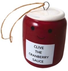 Cranberry Sauce Tree Decoration, 4.6cm
