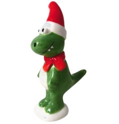 Christmas Standing T Rex, 14.5cm