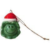 Add festive charm to your Christmas tree with this 5.8cm ceramic Cabbage Tree Decoration, 