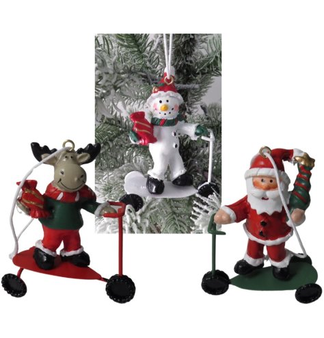 8.5cm Scooter xmas Tree Deco